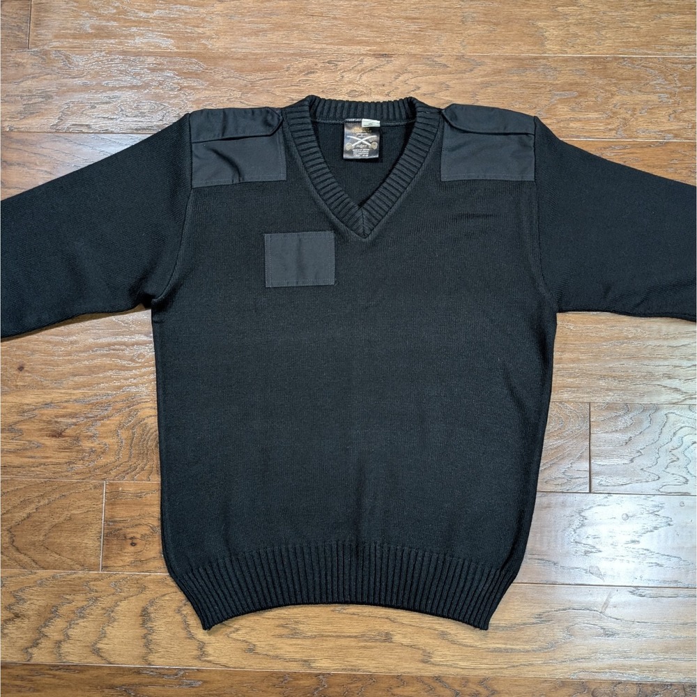 Military Equipment Corp of America Mens Size XL Black Commando Sweater‎ V Neck